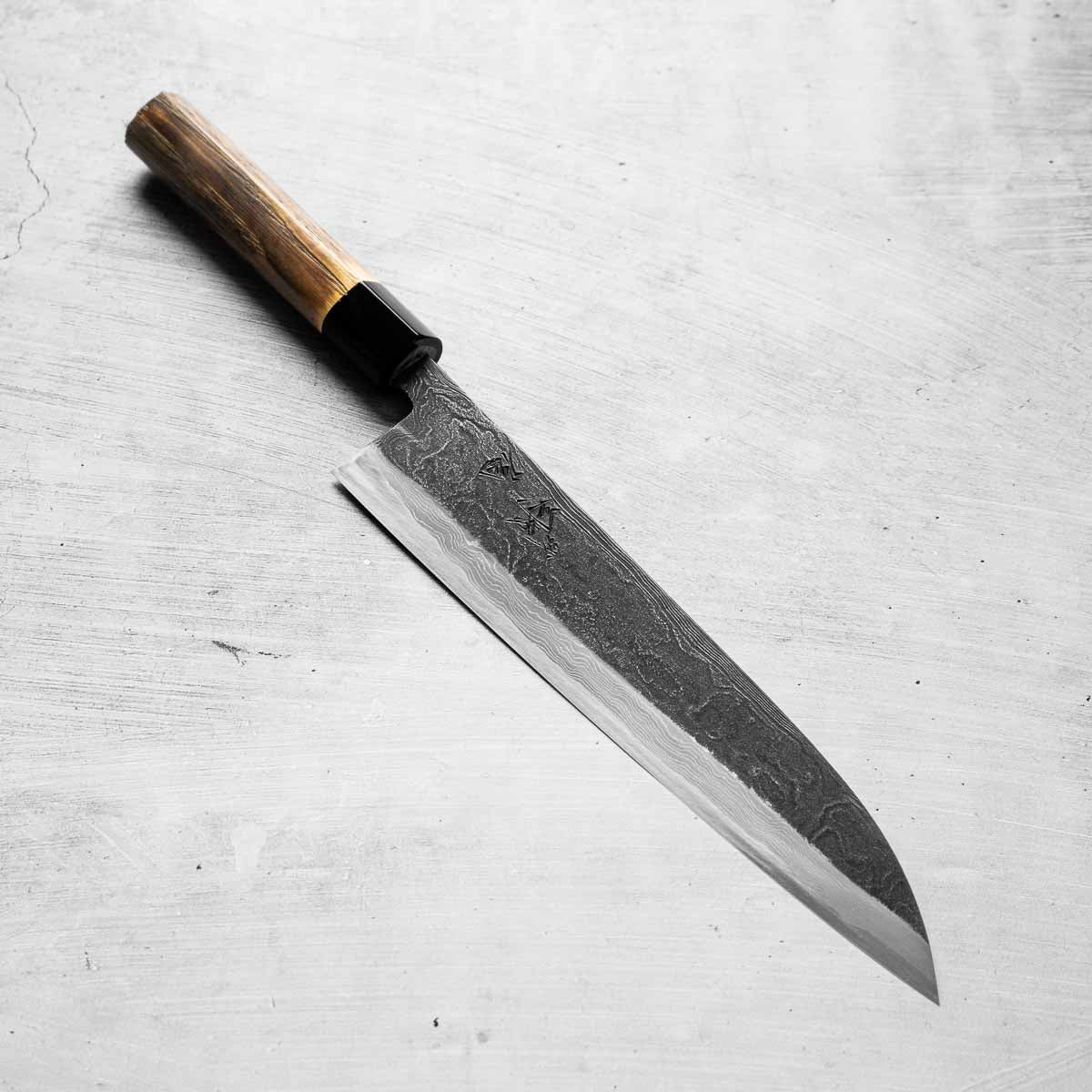 Tsukasa Hinoura Kitaeji White 2 Damascus Gyuto 240mm