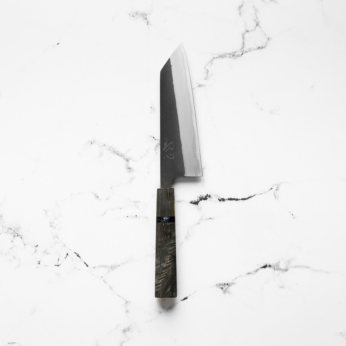 Yoshikane (Hatsukokoro) White 2 Nashiji Bunka 165mm - Dark Maple - blade detail