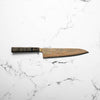 Takeshi Saji VG10-W Nashiji Rainbow Damascus Gyuto 240mm - Dark Maple