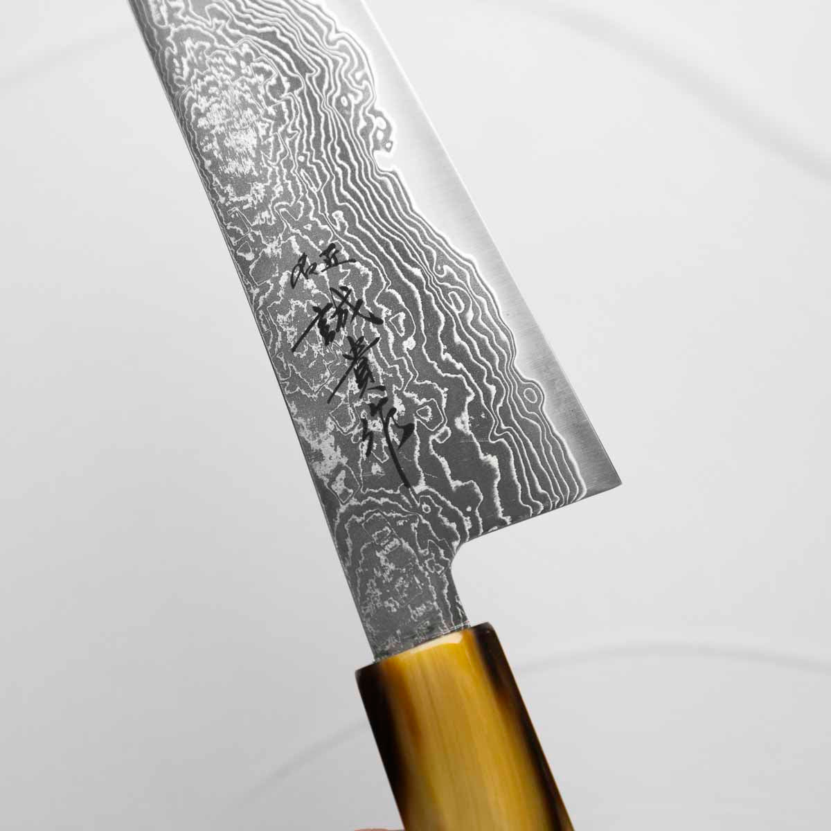 Shigeki Tanaka R2/SG2 Black Damascus Gyuto 180mm - Snakewood