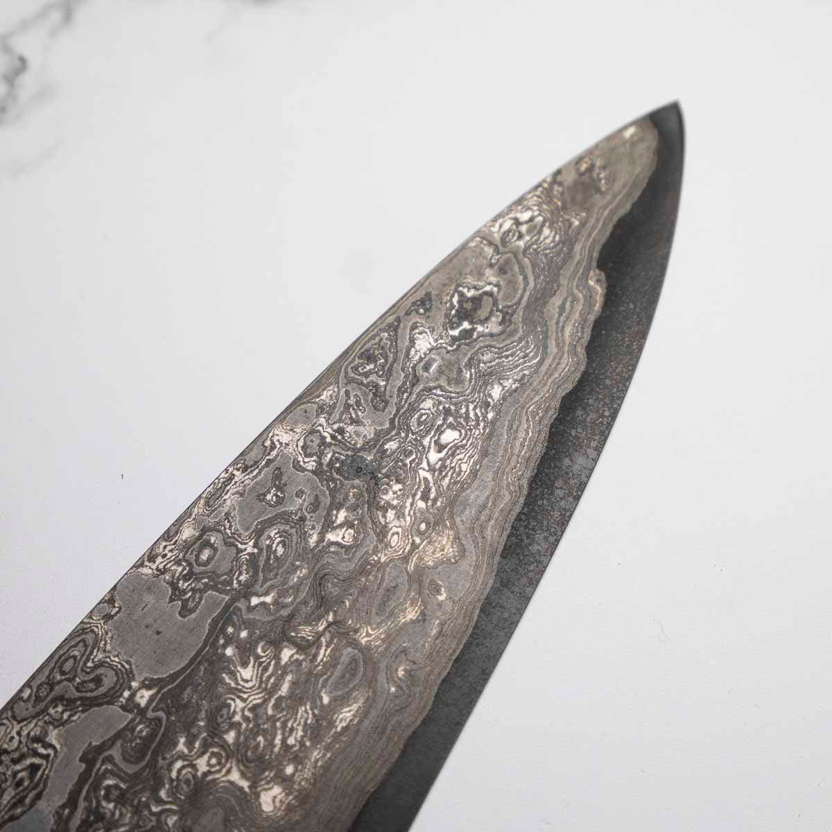 Hiromune Takaba Shirogami Damascus Gyuto 240mm