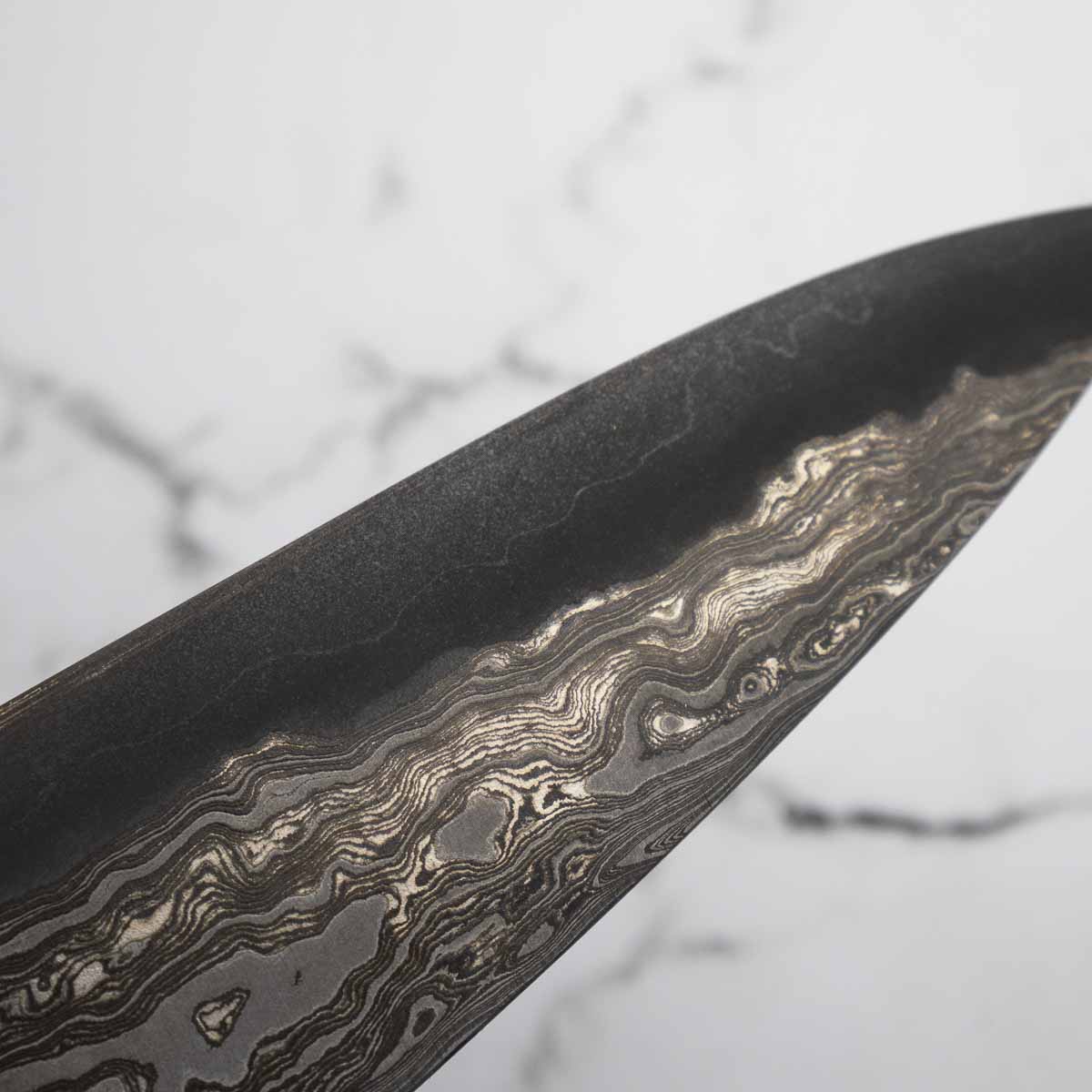 Hiromune Takaba Shirogami Damascus Gyuto 240mm