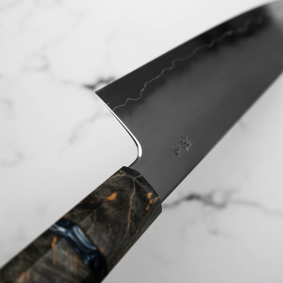 Tetsujin Hamono Ginsan Kasumi Gyuto 240mm - Dark Maple