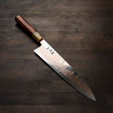Hatsukokoro Yorokobi SLD Copper Damascus Gyuto 270mm - Snakewood