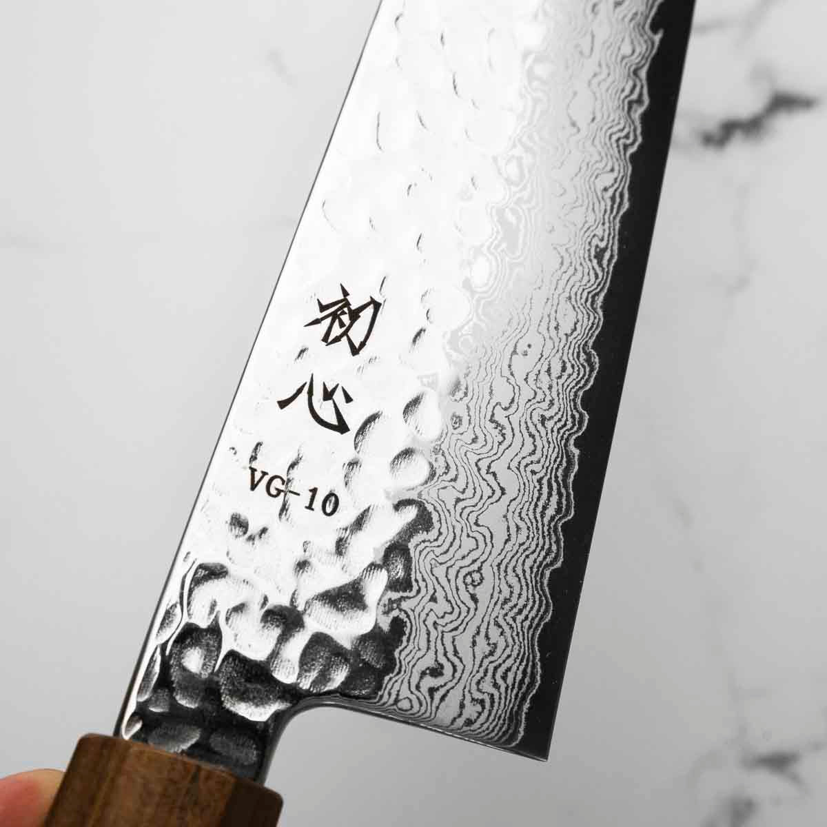 Hatsukokoro Hayabusa VG10 Damascus Tsuchime Gyuto 240mm – Chef's Edge