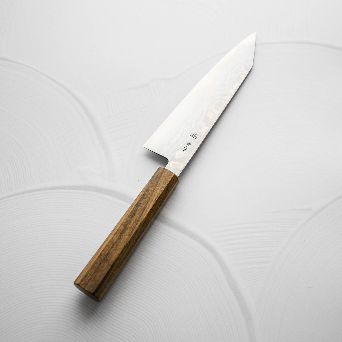 Shigeki Tanaka Blue 2 Damascus Bunka 180mm