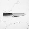 Hatsukokoro Hayabusa Blue Super Santoku 180mm - Dark Maple