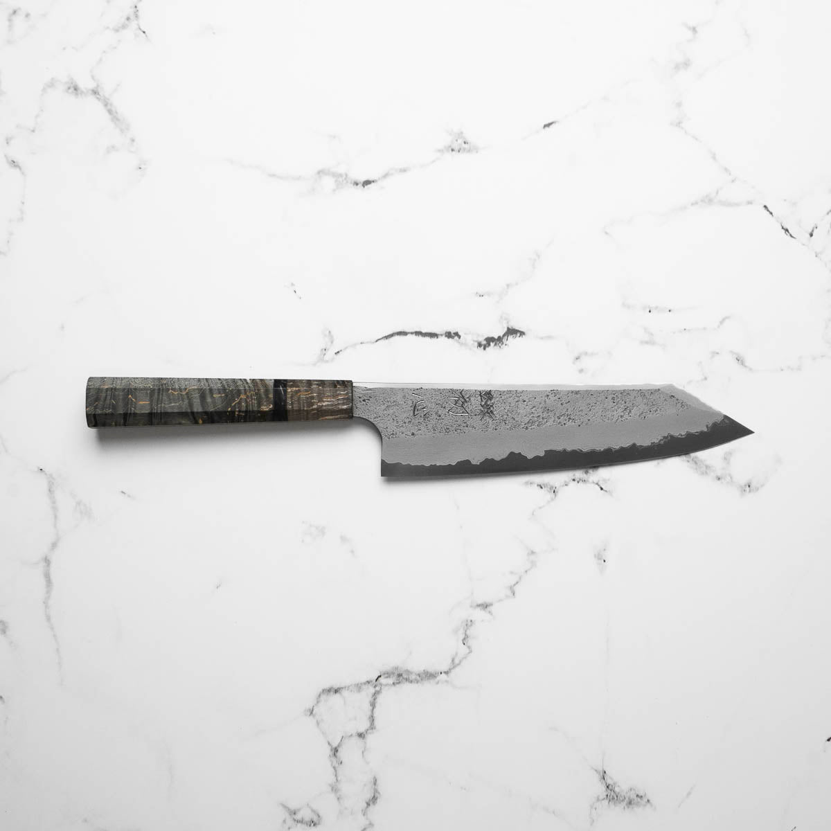 Hatsukokoro Ryusui Blue 2 Damascus Kiritsuke Gyuto 210mm - Dark Maple