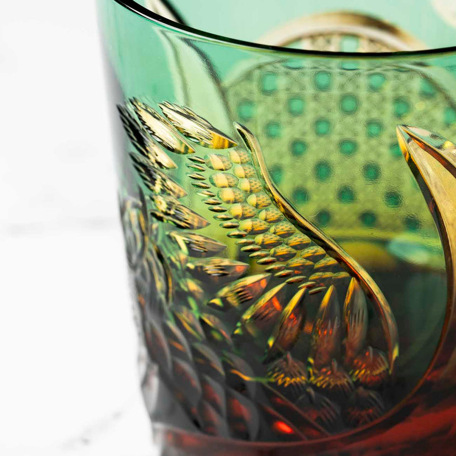 Kiyohide Glass Kobo Rock Glass Seiken Green