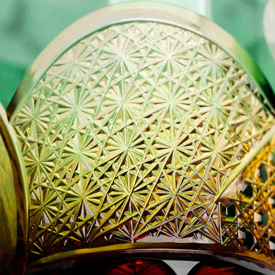 Kiyohide Glass Kobo Rock Glass Seiken Green