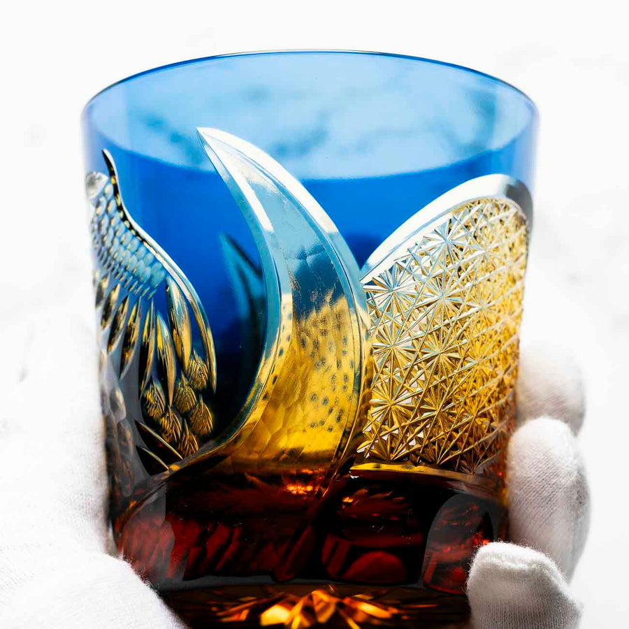 Kiyohide Glass Kobo Rock Glass Seiken Azure