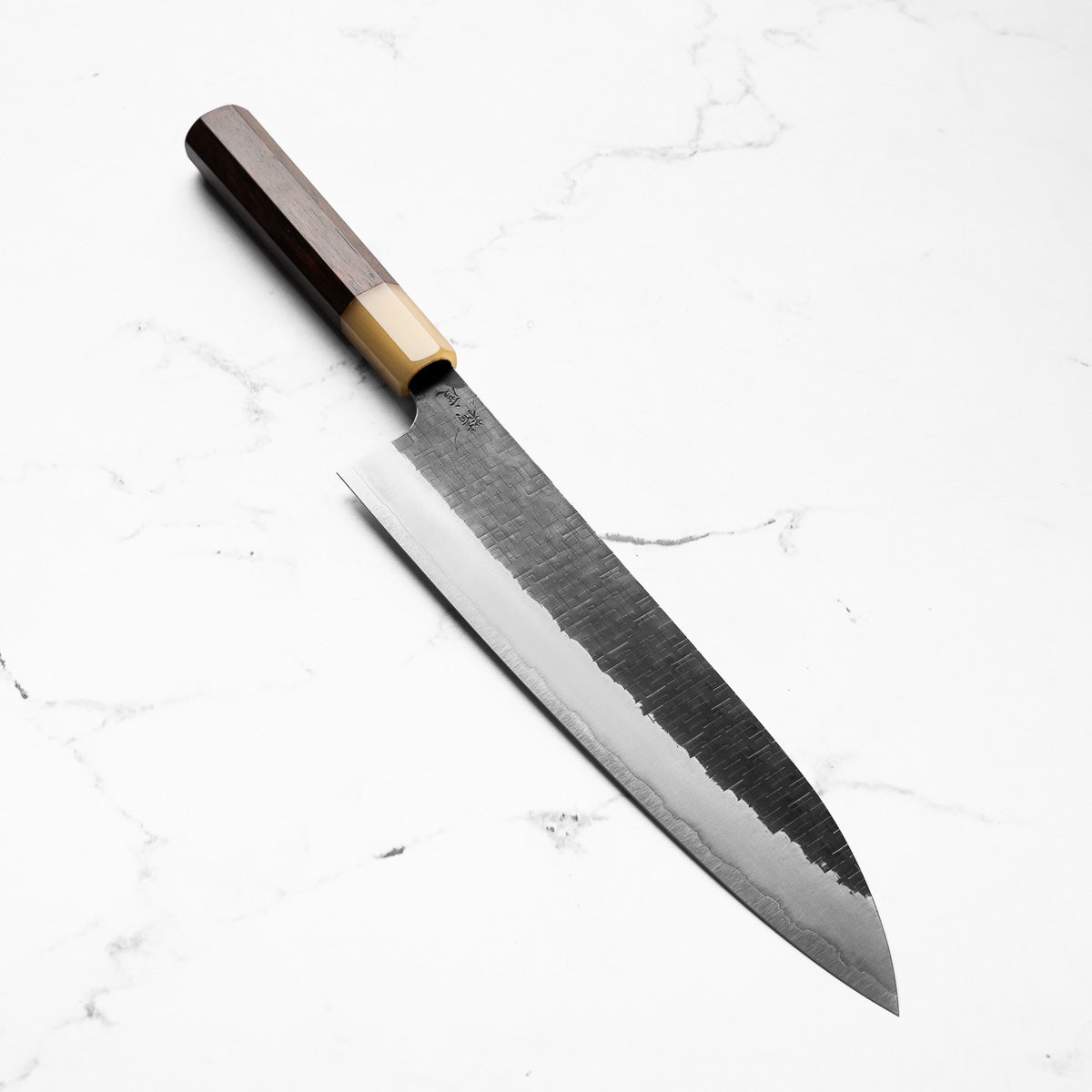 Seido "Aomori" Ginsan Tsuchime Gyuto 240mm - Siamese Rosewood
