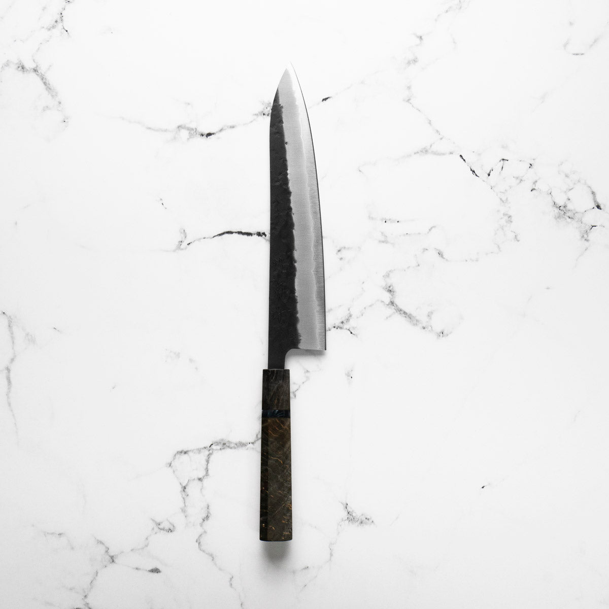 Sakai Kikumori Blue Super Gyuto 240mm - Dark Maple