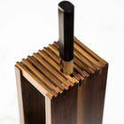 Habitat Slotted Benchtop Knife Block - Walnut