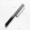 Mutsumi Hinoura Ajikataya White 2 Nakiri 165mm - Ebony / Black Horn