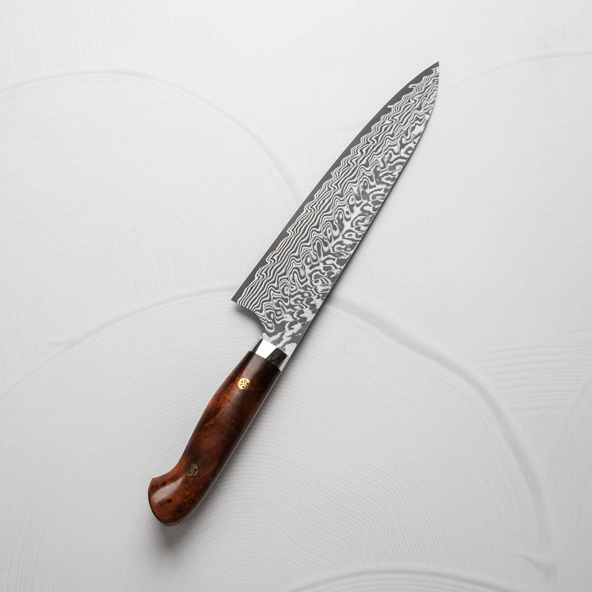 Yoshimi Kato SG2 Damascus Gyuto 210mm - Burmese Rosewood