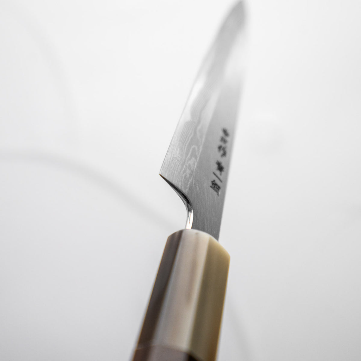 Nakagawa Satoshi (Hatsukokoro) Blue 1 Damascus Petty 150mm - African Blackwood