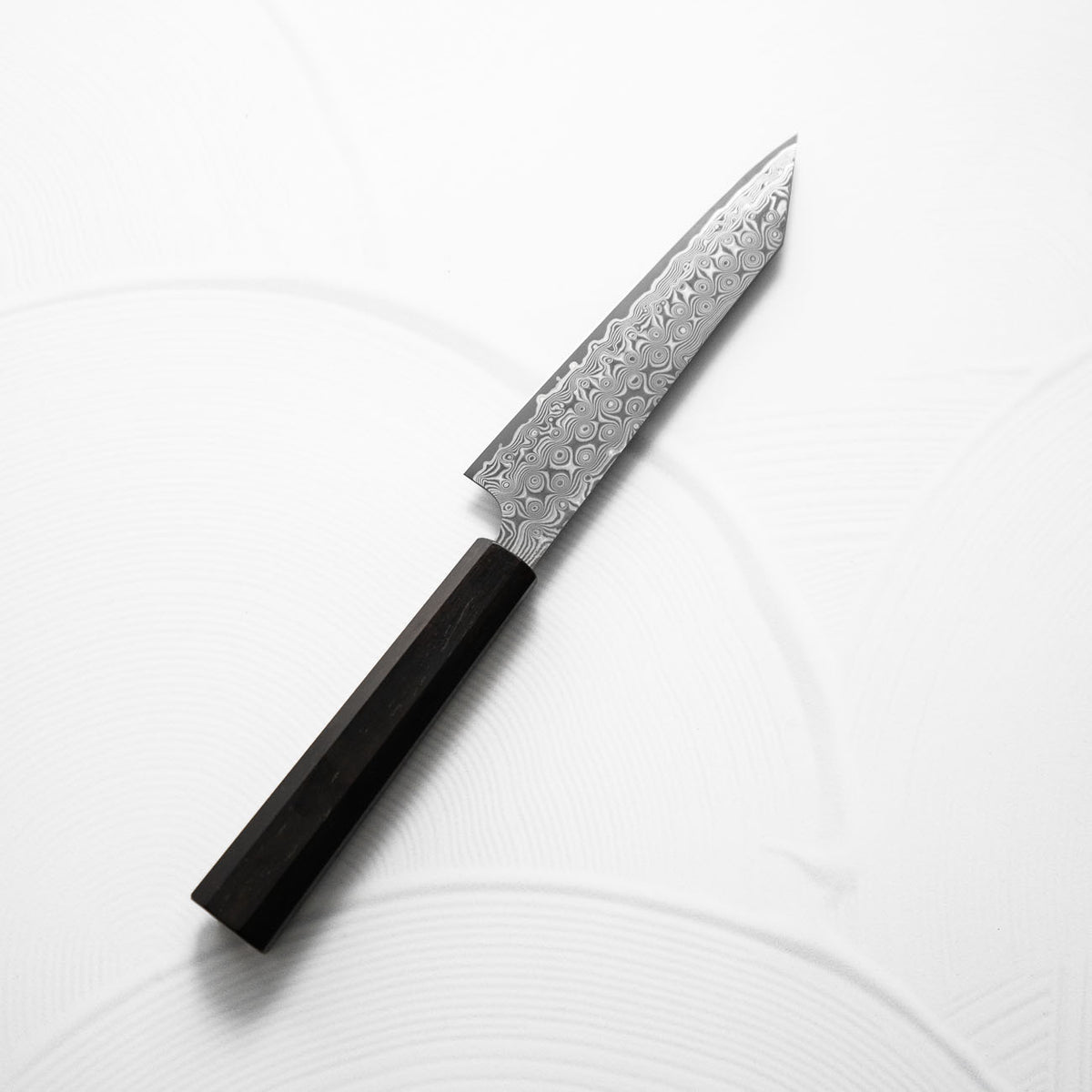 Nigara Hamono SG2 "Raindrop" Damascus Kiritsuke Petty 150mm - Ebony