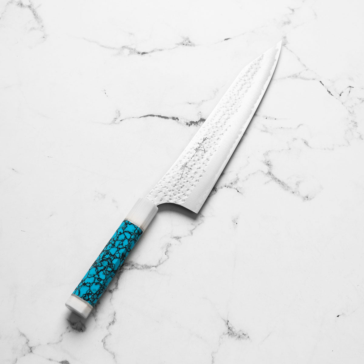 Yu Kurosaki AS Kokusen Ei Gyuto 240mm - Turquoise & White