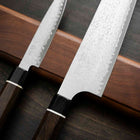 Senzo Black VG10 - 2 Knife Set with Magnetic Strip - detail view