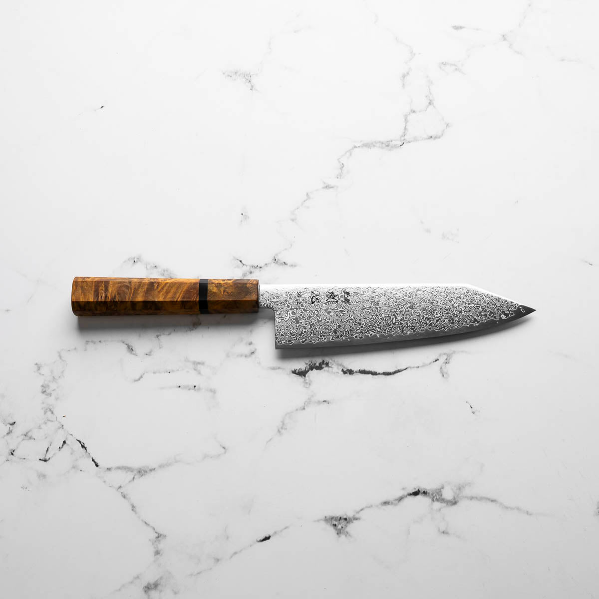 Hatsukokoro Saihyo SG2 Damascus Bunka 180mm - Golden Birch