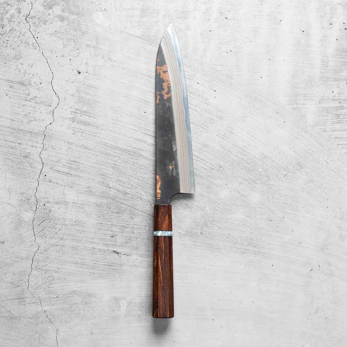 Nigara Hamono Experimental Copper Damasacus Gyuto 240mm