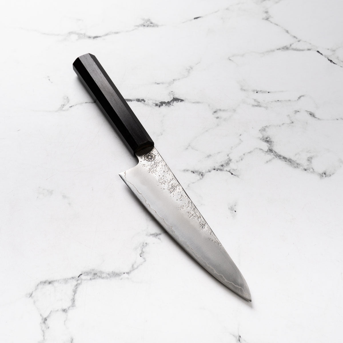 Hajimaru Ginsan Nashiji Ko Santoku 150mm - Mono Ebony