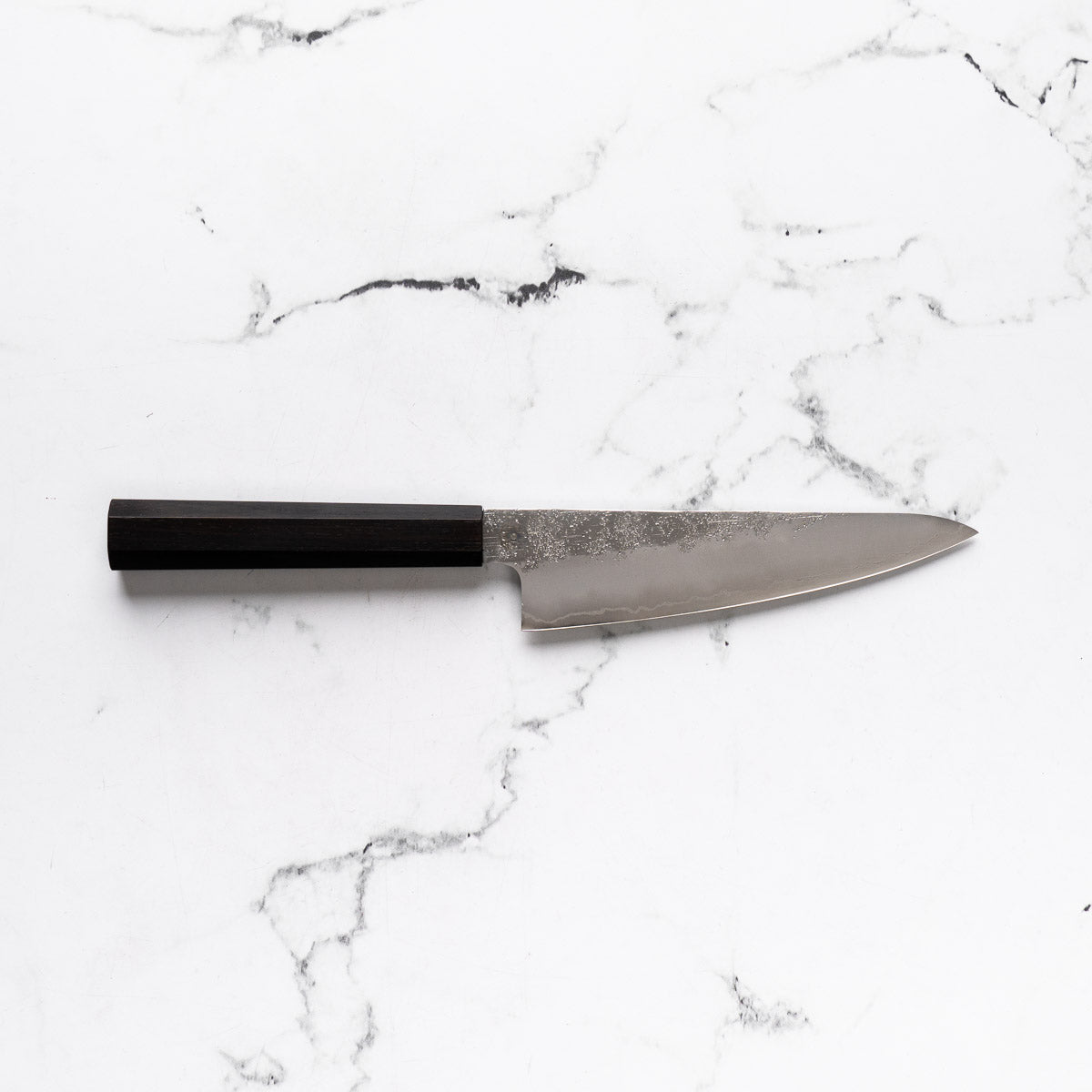 Hajimaru Ginsan Nashiji Ko Santoku 150mm - Mono Ebony