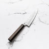 Hajimaru Ginsan Nashiji Ko Santoku 150mm - Mono Bubinga