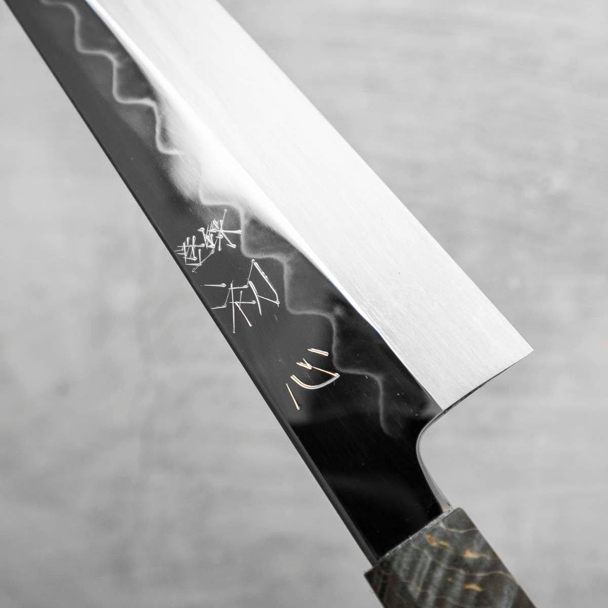 Hatsukokoro x Nakagawa White 3 Honyaki Mirror Finished Gyuto 210mm - Dark Maple