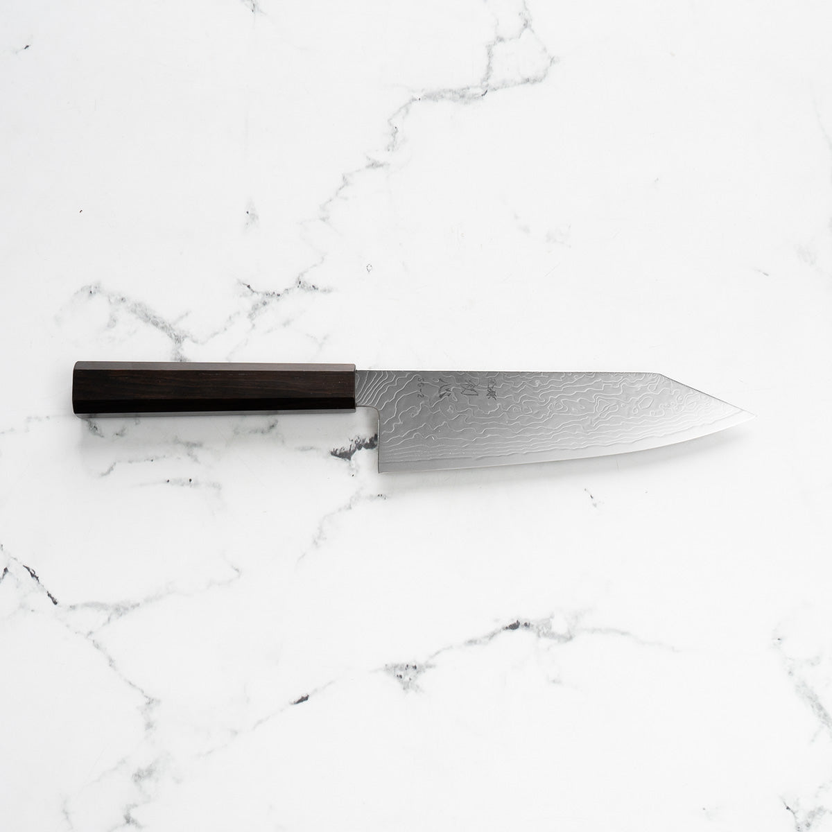 Hatsukokoro Ryuhyo Migaki SG2 Damascus Bunka 180mm - Ebony