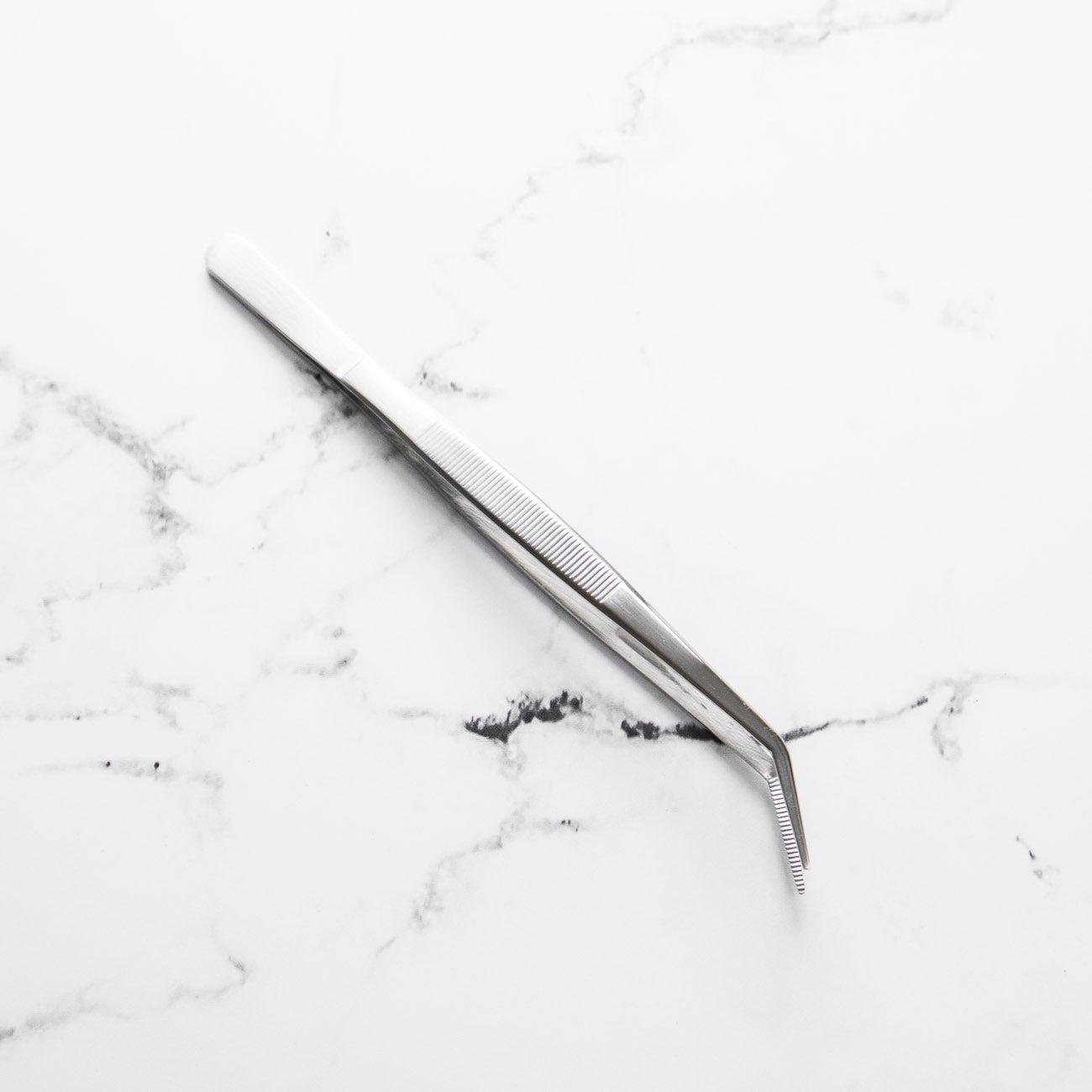Curved Tip Plating Tweezer 20cm - Silver