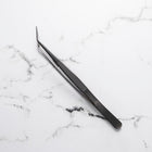 Curved Tip Plating Tweezer 20cm - Black - angled view