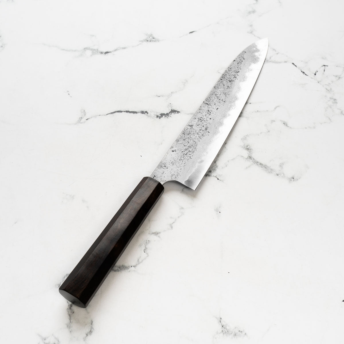 Hatsukokoro Ryusui (Unbranded) Blue 2 Damascus Gyuto 240mm - Ebony