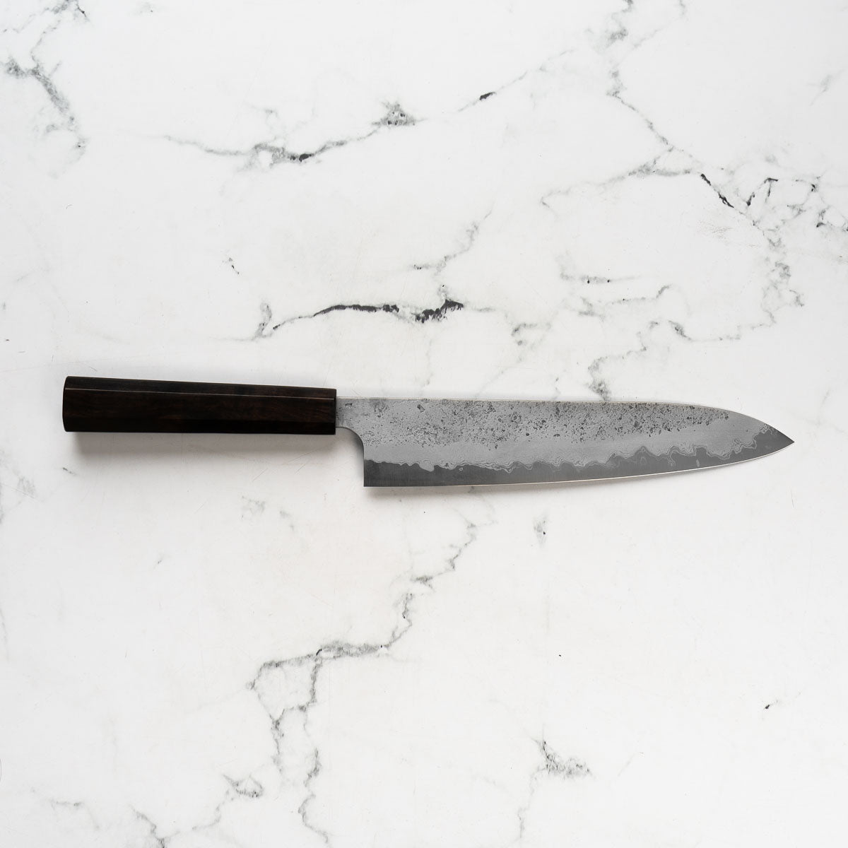 Hatsukokoro Ryusui (Unbranded) Blue 2 Damascus Gyuto 240mm - Ebony
