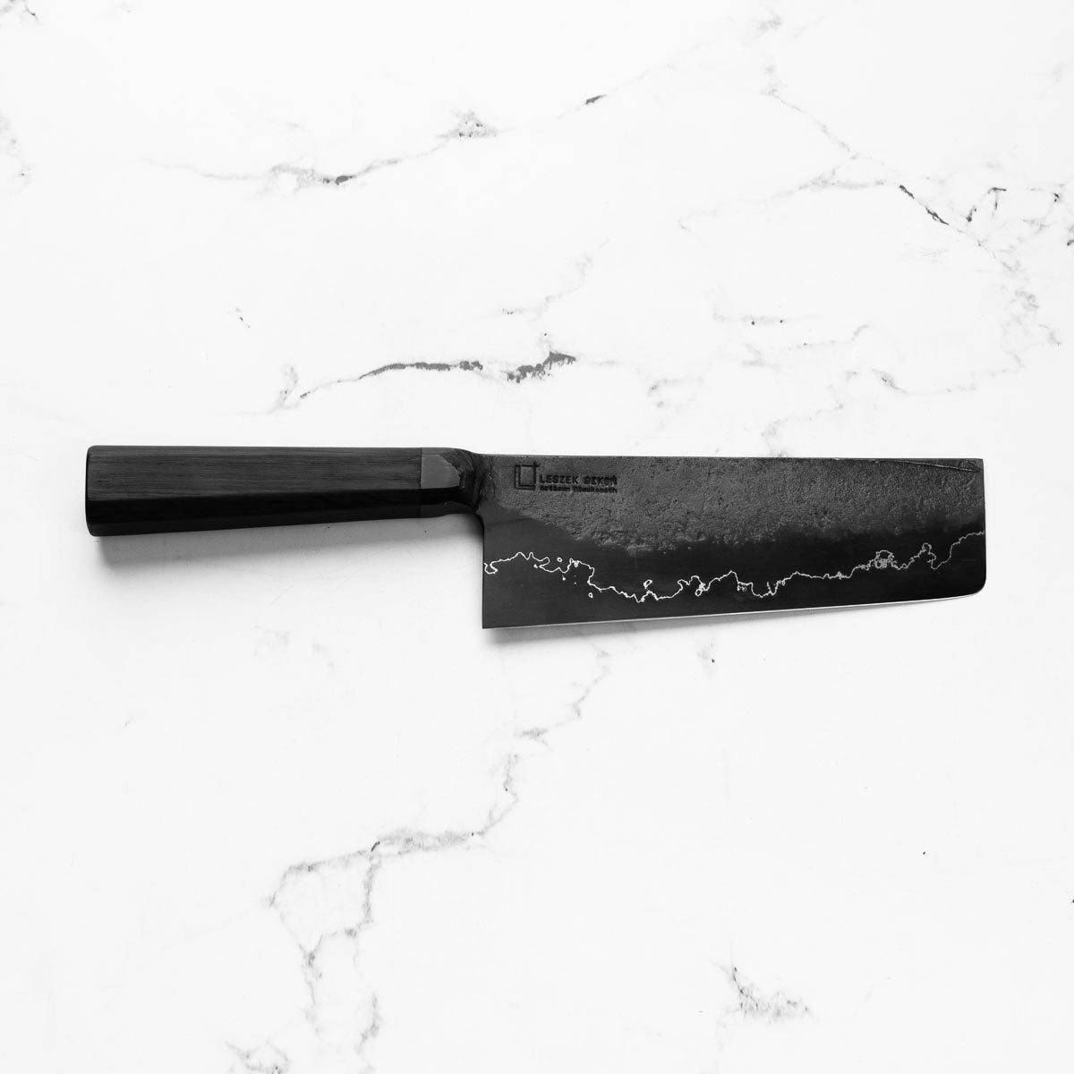 Leszek Sikoń San Mai Nakiri 175mm - handle detail