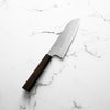 Nigara Hamono Blue Super Tsuchime Santoku 180mm - Ebony