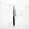 Nigara Hamono Blue Super Tsuchime Santoku 180mm - Ebony