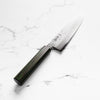 Touroku Sakai Kagayaki VG10 Damascus Tsuchime Santoku 170mm