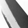 Mutsumi Hinoura Ajikataya White 2 SS Clad Petty 135mm - Ebony w/ Double Black Horn (3 rings)