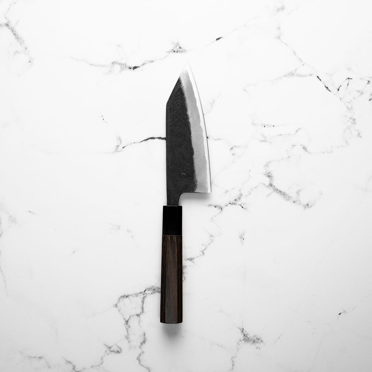 Hatsukokoro Kurokaze Blue 2 Kurouchi Double Bevel Kiritsuke Deba 150mm