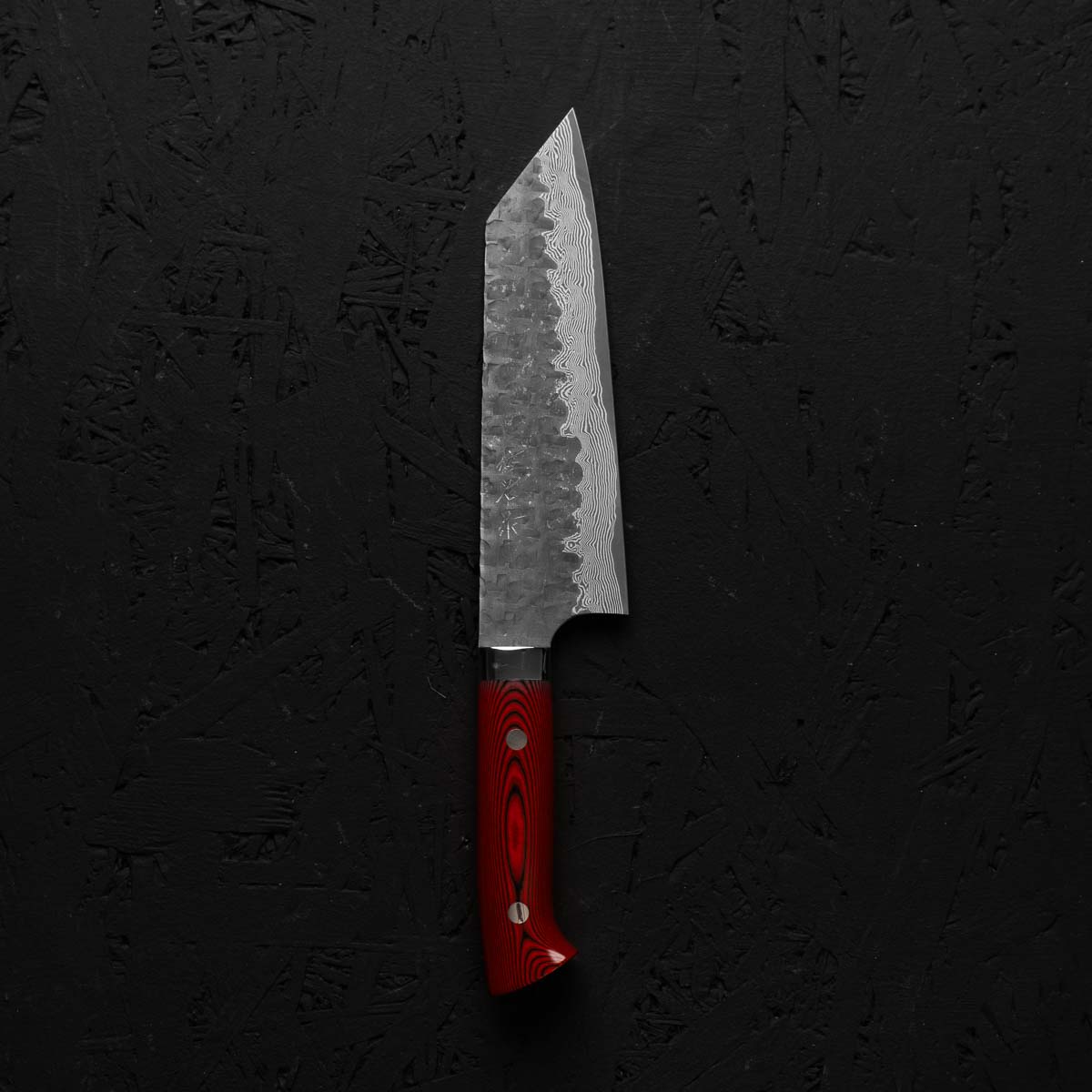 Takeshi Saji VG10 Forged Tsuchime Bunka - Red Weave