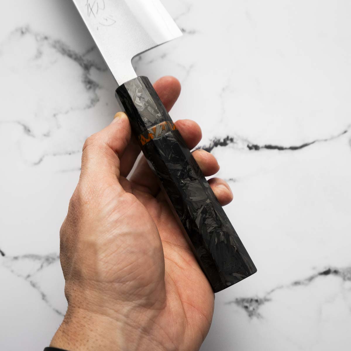 Yoshikane (Hatsukokoro) SKD Nashiji Bunka 165mm - Carbon Fibre