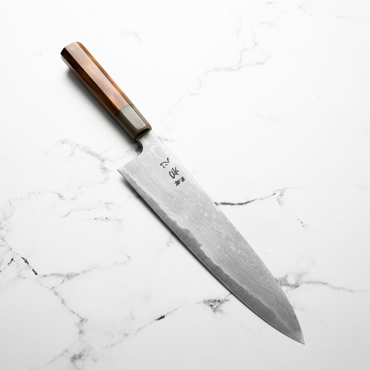 Hatsukokoro Blue 1 Damascus Gyuto 240mm