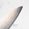 Hatsukokoro Kujaku V-Toku 2 Rainbow Damascus Gyuto 240mm - Sandalwood