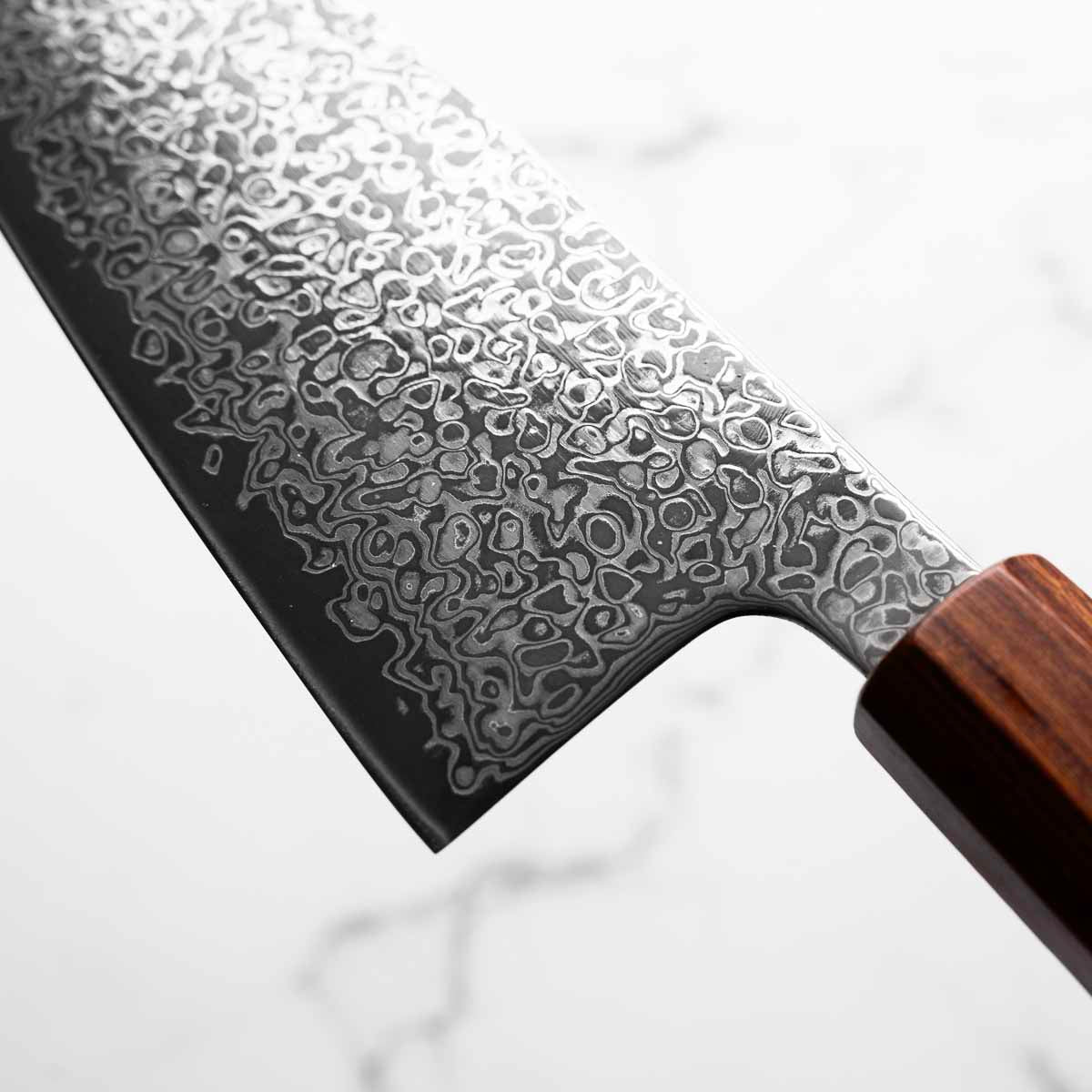 Hatsukokoro Hikari SLD Damascus Kurozome Gyuto 210mm - Sandalwood