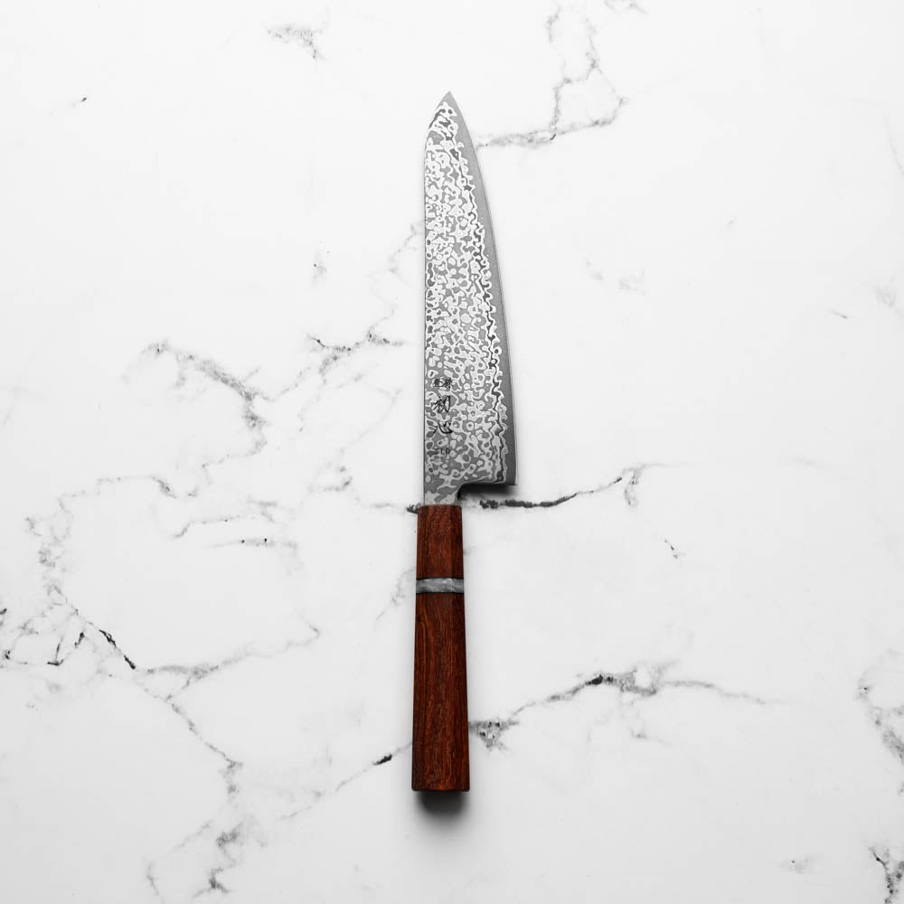 Hatsukokoro Hikari SLD Damascus Kurozome Gyuto 195mm