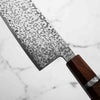 Hatsukokoro Hikari SLD Damascus Kurozome Nakiri 160mm - Sandalwood
