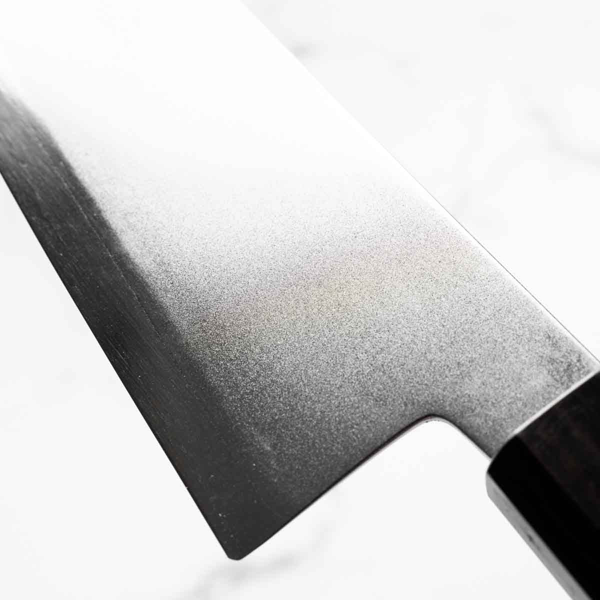 Hatsukokoro Kaijin Blue 2 Stainless Clad Kiritsuke Gyuto 210mm - Ebony - view 6
