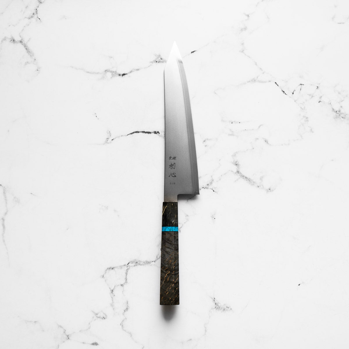 Hatsukokoro Kaijin Blue 2 Stainless Clad Kiritsuke Gyuto 210mm - Maple Turquoise